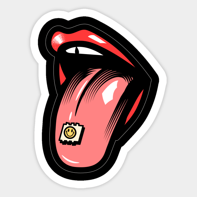 Urban Lips Smiley Face Unapologetic OFFICIAL Sticker by Unapologetic OFFICIAL 